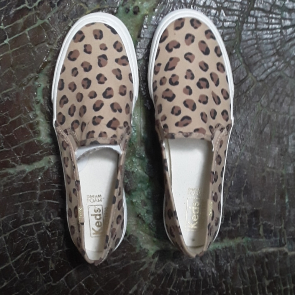 Keds leppard print slipon sneakers